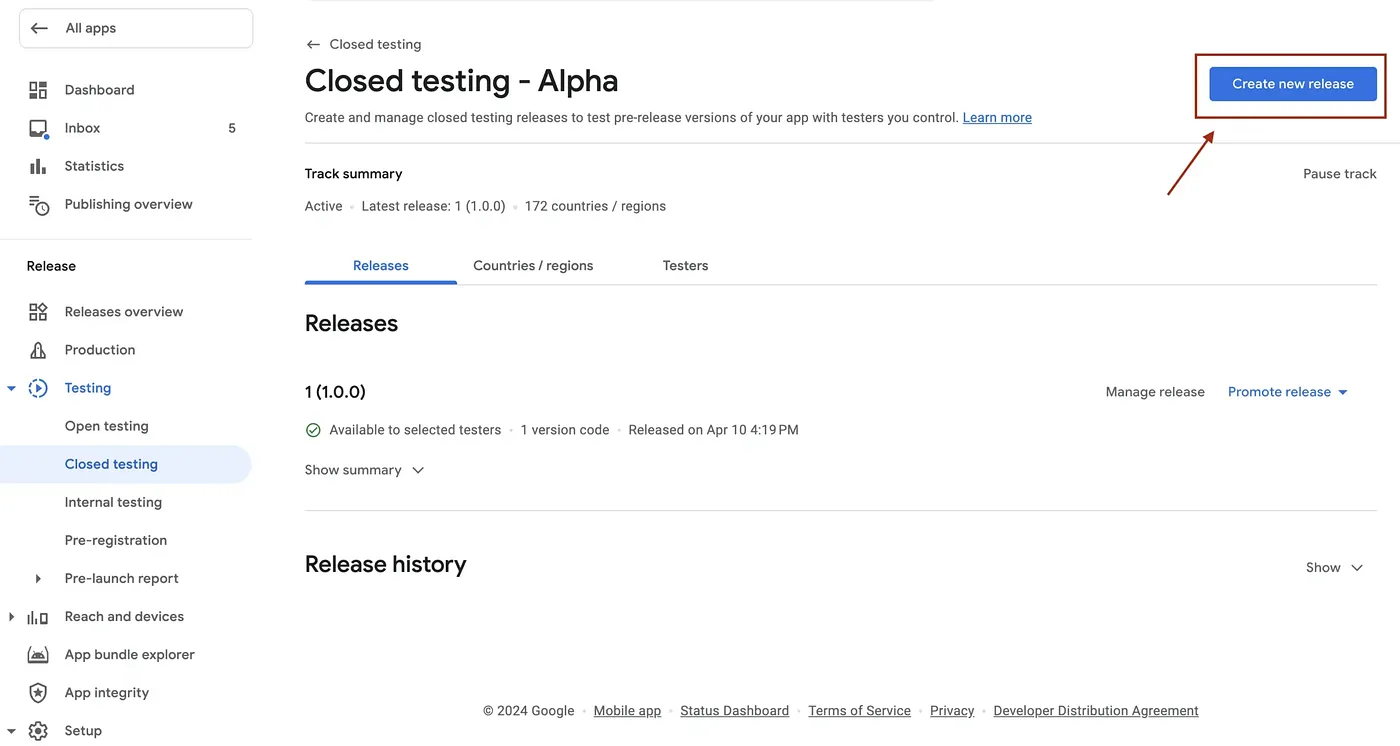 Closed Testing Dashboard Updates